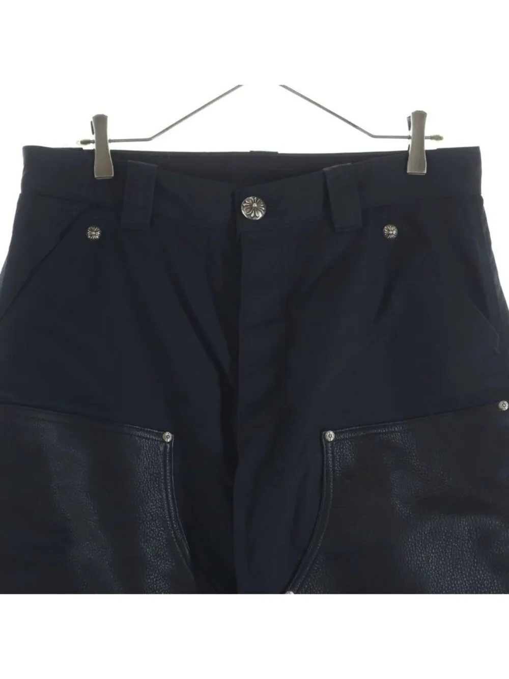 Chrome Hearts Carpenter Double Knee Leather with Cross Patch Switchable Nylon